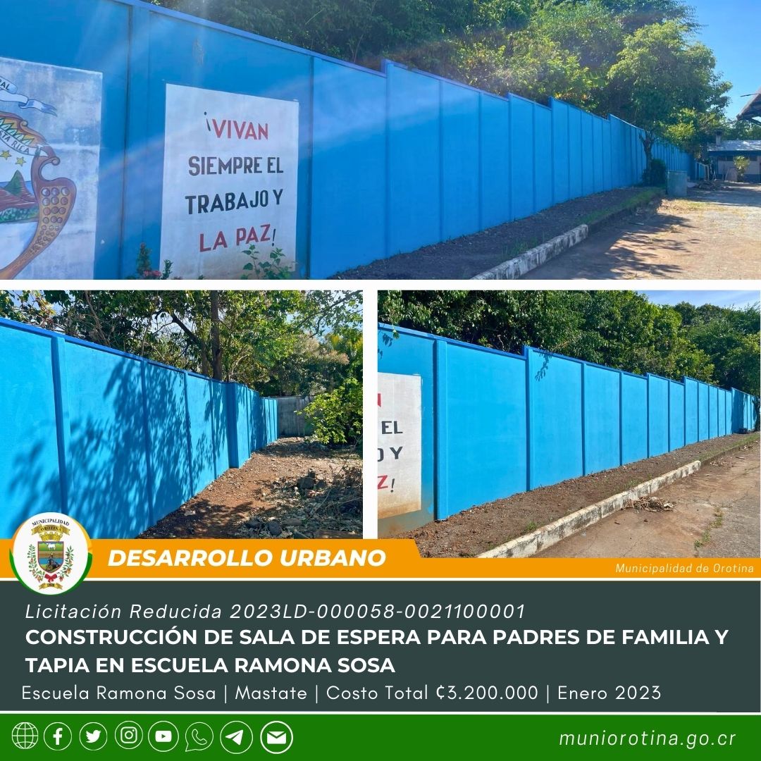 Construcción de nueva tapia Escuela Ramona Sosa